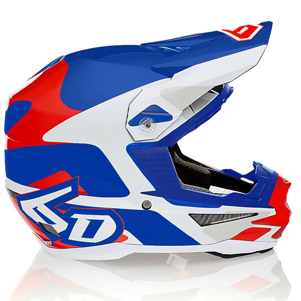 6D helmet red product view — with ODS impact management for angular and linear energy, ventilated and lightweight, SKU 10-4575.