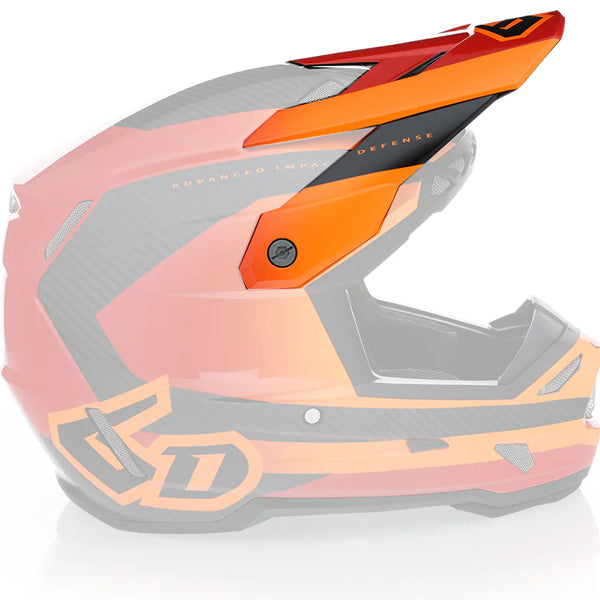 High-resolution studio image of 6d atr 3 pure visor; showing visor shape, mounting points, and surface finish; SKU 72-80