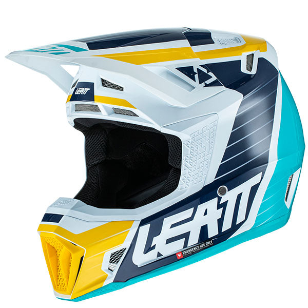 Detailed product image of Leatt, Moto 7.5 V22 Helmet in Black, Colors: Aqua, Black, Cactus, Lime, White, Sizes: 2-2, SKU: 1022010140