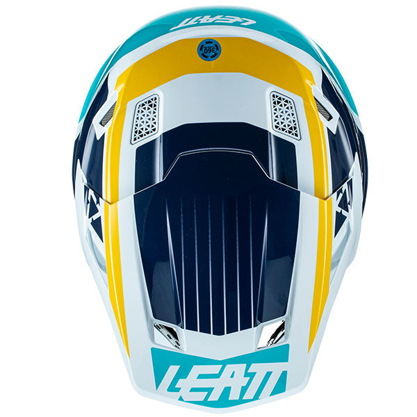 Detailed product image of Leatt, Moto 7.5 V22 Helmet in Black, Colors: Aqua, Black, Cactus, Lime, White, Sizes: 2-2, SKU: 1022010140