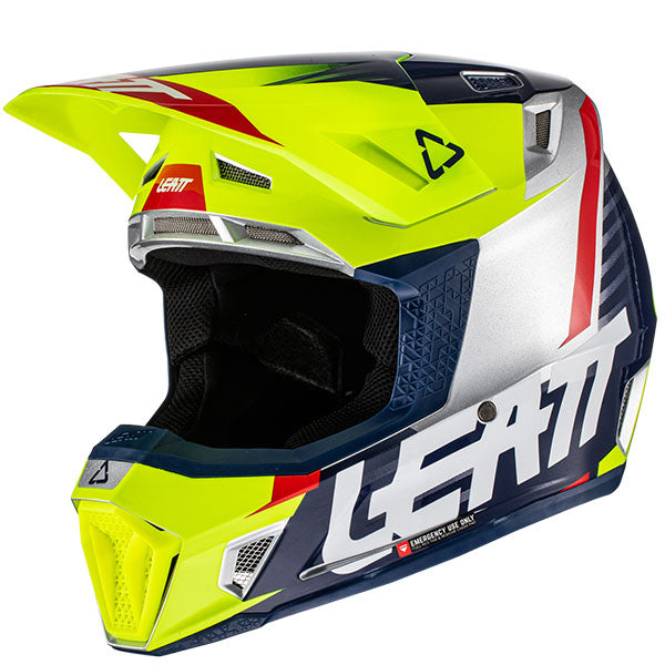 Image showing Leatt, Moto 7.5 V22 Helmet in Aqua, Colors: Aqua, Black, Cactus, Lime, White, Sizes: 2-2, SKU: 1022010140