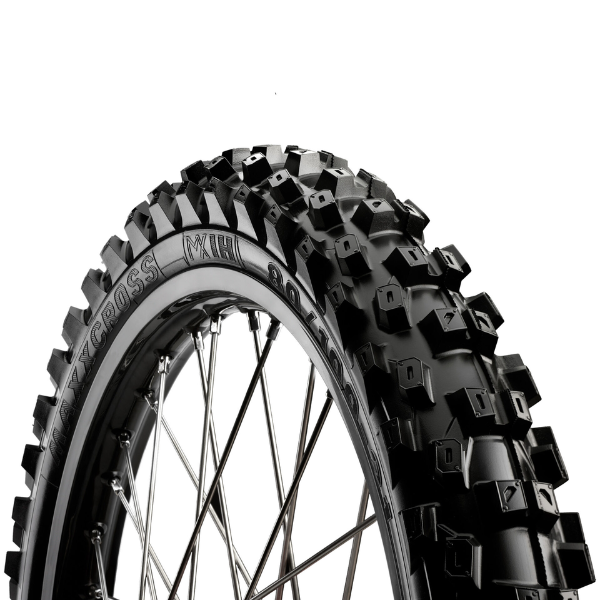 Studio photo on a white background of Maxxis - Maxxcross MX-IH Tires; showing overall shape and visible design details; SKU 870-81; Colors: Front, Rear