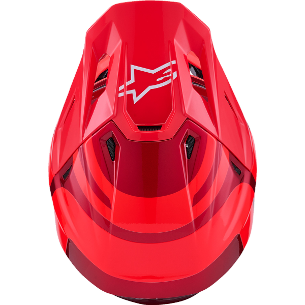 01109279, Alpinestars, S-M7 Core Helmet, Red Glossy, Orange/Blue Matte, Sizes XS, SM, MD, LG, XL product photo