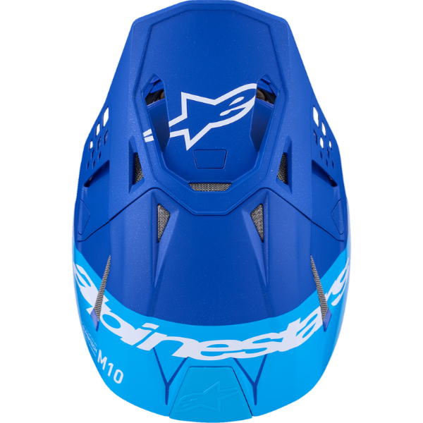 01108583, Alpinestars, Supertech M10 Flood Helmet, Black/Dark Gray Matte & Glossy, Red Fluo/Red Matte & Glossy, Met Blue/Med Blue/Black Carbon Matt product photo