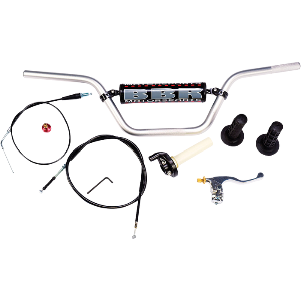 Professional studio photo of BBR, Handlebar Kits, highlighting materials, construction, and product design, Colors: Honda, Kawasaki, SKU 80-9610
