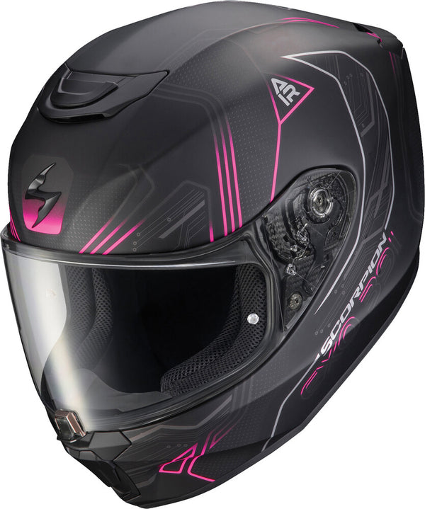 Scorpion EXO - EXO R330 Bendr Helmet, motorcycle helmet, detail view, color options: 2XL, LG, MD, SM, XL, sizes: Black, Pink/White, Red