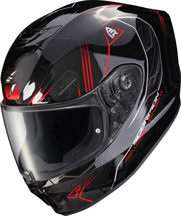 Scorpion EXO - EXO R330 Bendr Helmet, motorcycle helmet, detail view, color options: 2XL, LG, MD, SM, XL, sizes: Black, Pink/White, Red