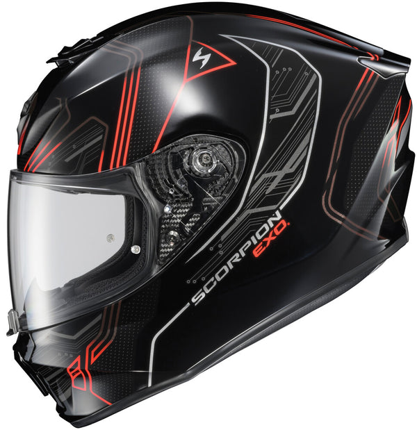 Scorpion EXO - EXO R330 Bendr Helmet, motorcycle helmet, detail view, color options: 2XL, LG, MD, SM, XL, sizes: Black, Pink/White, Red