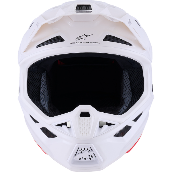 01109261, Alpinestars, S-M7 Solid Helmet, Black Glossy, White Glossy, Sizes XS, SM, MD, LG, XL product photo