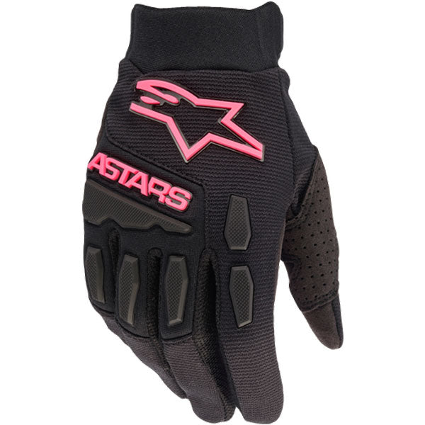 Product image of Alpinestar Stella Glove Black Pink1 bd26fb51 ec00 46e1 9632 fb42eb5d89a3 motocross gloves showing fit, construction, and colorway | Available at BTO Sports