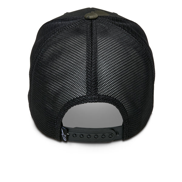 Professional studio photo of Alpinestars - Recon Camo Trucker Hat; showing overall shape and visible design details; SKU 482-763