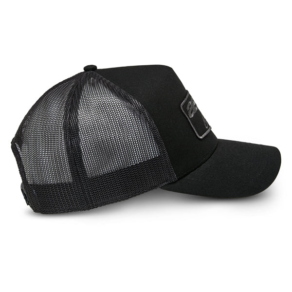 Studio photo on a white background of Alpinestars - Focus Trucker Hat; showing overall shape and visible design details; SKU 482-763