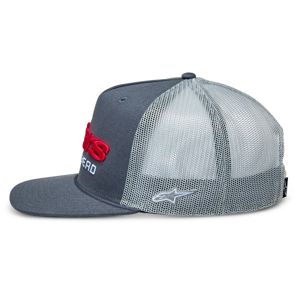High-resolution studio image of Alpinestars - Notice Trucker Hat; showing overall shape and visible design details; SKU 482-76399