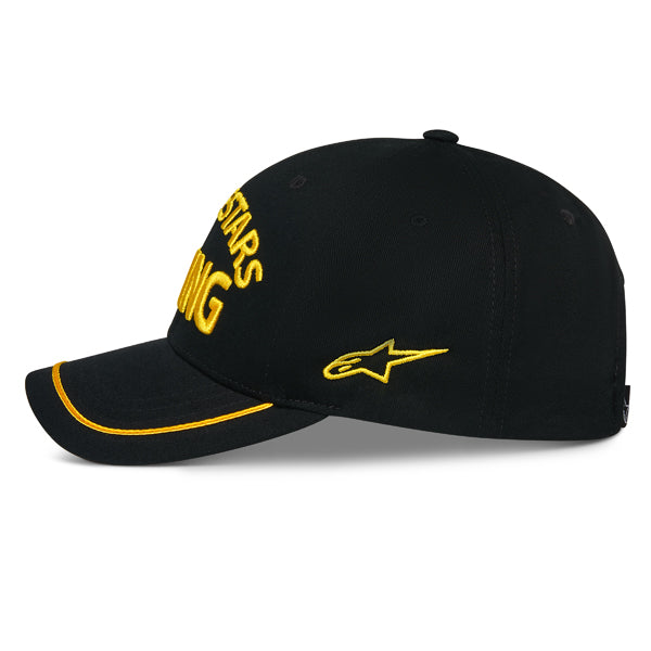 Clean studio shot of Alpinestars - Luminary Hat; showing overall shape and visible design details; SKU 482-764; Colors: Black, Aqua Blue