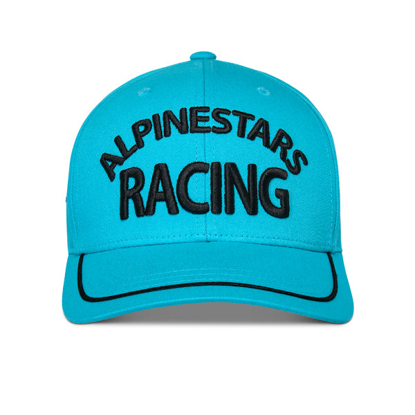 Studio photo on a white background of Alpinestars - Luminary Hat; showing overall shape and visible design details; SKU 482-764; Colors: Black, Aqua Blue