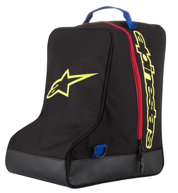 Product image of Alpinestars boot bag BlkBlu 9fb967a3 8c2d 4544 a4bd e81ef7690e80 motocross boots showing design and colorway | Available at BTO Sports