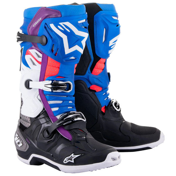 482-01610, Alpinestars, Tech 10 Supervented Boots, Blue/Black/White, Sizes 7, 8, 9, 10, 11, 12, 13, 14 product photo