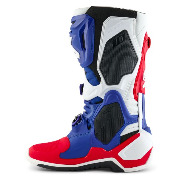 Product image of Alpinestars 2010020 3118 Tech10 LE Fortitude Boot RWB 3 motocross boots showing design and colorway | Available at BTO Sports