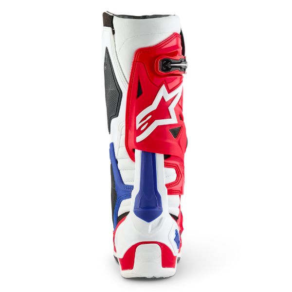 Product image of Alpinestars 2010020 3118 Tech10 LE Fortitude Boot RWB 5 motocross boots showing design and colorway | Available at BTO Sports
