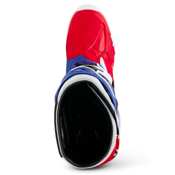Product image of Alpinestars 2010020 3118 Tech10 LE Fortitude Boot RWB 6 motocross boots showing design and colorway | Available at BTO Sports