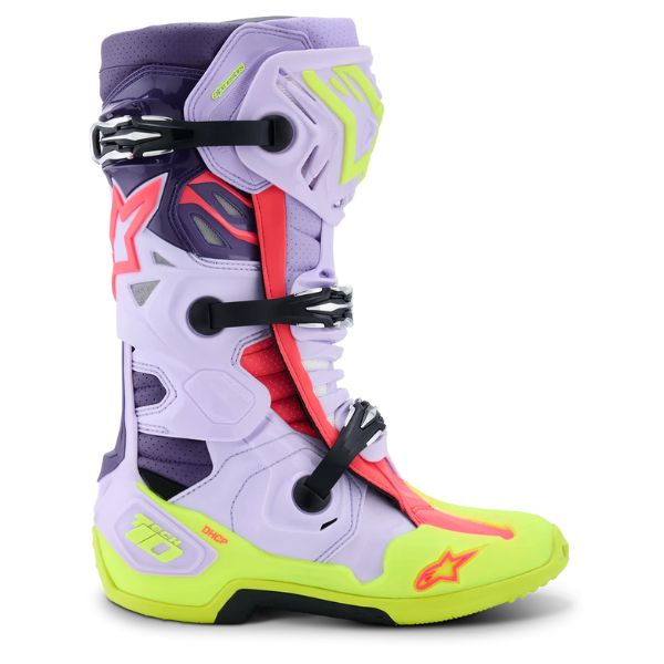 34103009, Alpinestars, Tech 10 Supervented Boots, Night Navy/White/Rainbow, Purple/Yellow Fluo/Diva Pink, Orange Fluo/Black/White, White, Black product photo