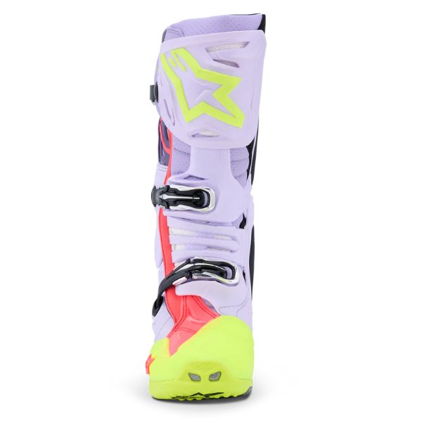 34103011, Alpinestars, Tech 10 Supervented Boots, Night Navy/White/Rainbow, Purple/Yellow Fluo/Diva Pink, Orange Fluo/Black/White, White, Black product photo