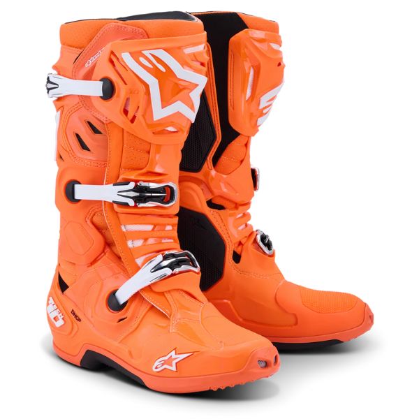 34103376, Alpinestars, Tech 10 Supervented Boots, Night Navy/White/Rainbow, Purple/Yellow Fluo/Diva Pink, Orange Fluo/Black/White, White, Black product photo