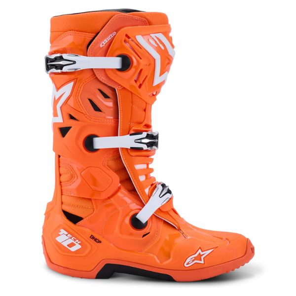 482-0016008, Alpinestars, Tech 10 Supervented Boots, Night Navy/White/Rainbow, Purple/Yellow Fluo/Diva Pink, Orange Fluo/Black/White, White, Black product photo