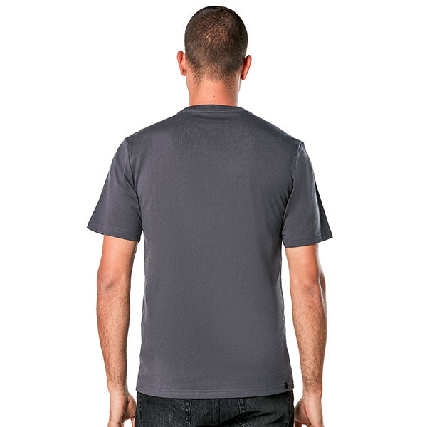Professional studio photo of Alpinestars Ageless Shadow CSF T-Shirt; showing tee fit, printed graphics, and crew neckline; SKU 482-76290S; Sizes: S-2XL