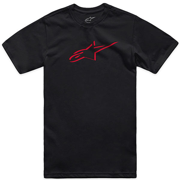 Studio photo on a white background of Alpinestars Ageless Shadow CSF T-Shirt; showing tee fit, printed graphics, and crew neckline; SKU 482-76290S