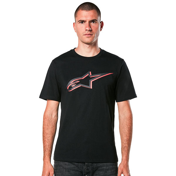 Crisp studio image on a white background of Alpinestars Ageless Shadow CSF T-Shirt; showing tee fit, printed graphics, and crew neckline; SKU 482-76290S