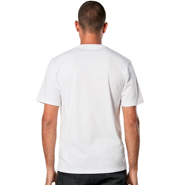 Studio photo on a white background of Alpinestars Galun CSF T-Shirt; showing tee fit, printed graphics, and crew neckline; SKU 3030239; Sizes: M-2XL