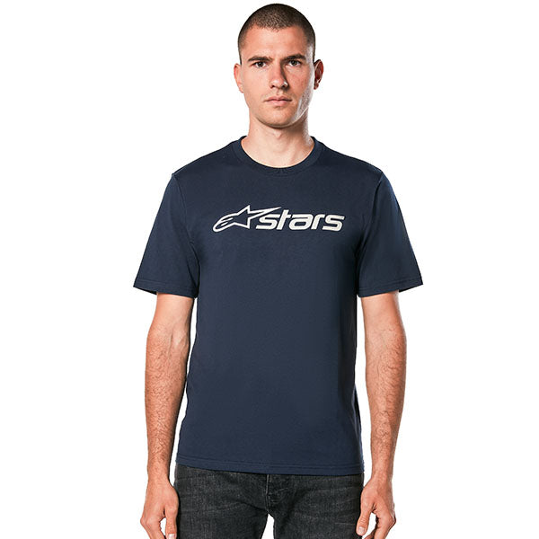 Professional studio photo of Alpinestars Blaze 2.0 CSF T-Shirt; showing tee fit, printed graphics, and crew neckline; SKU 303023666; Sizes: S-2XL