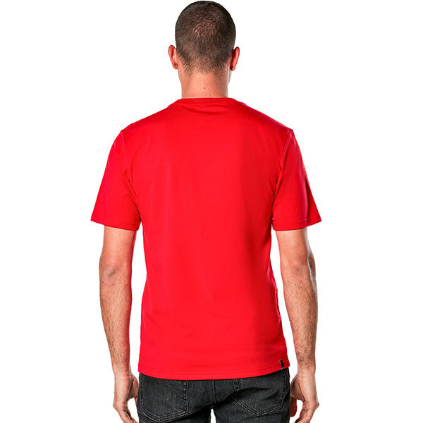High-resolution studio image of Alpinestars Dunker CSF T-Shirt; showing tee fit, printed graphics, and crew neckline