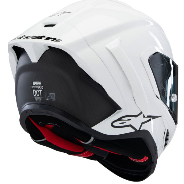 White Glossy/Black Matte product view, lightweight off‑road motorcycle helmet with ventilation and impact protection