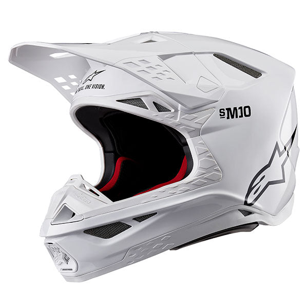 Black Glossy Carbon product view, lightweight off‑road motorcycle helmet with ventilation and impact protection