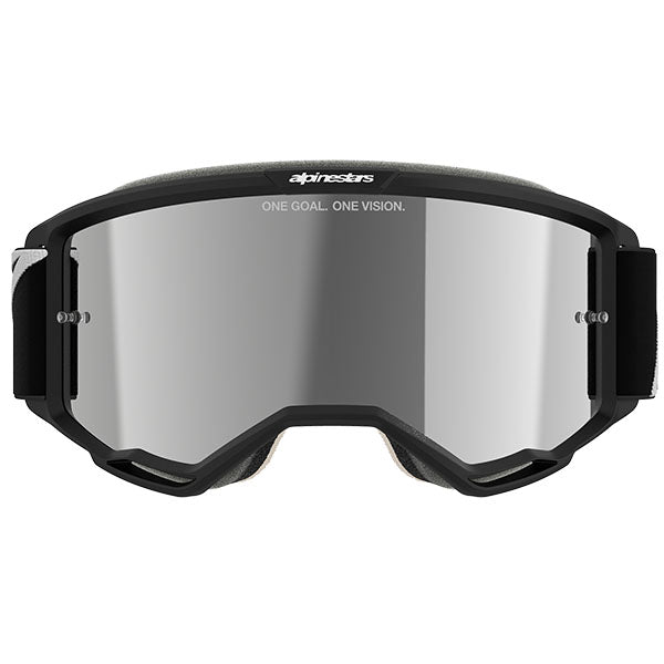 Product image of Alpinestars BTO Sports 5101825 1456 d1 Vision 5 Corp Goggle Black Mirror Silver motocross goggles showing frame design, lens style, and colorway