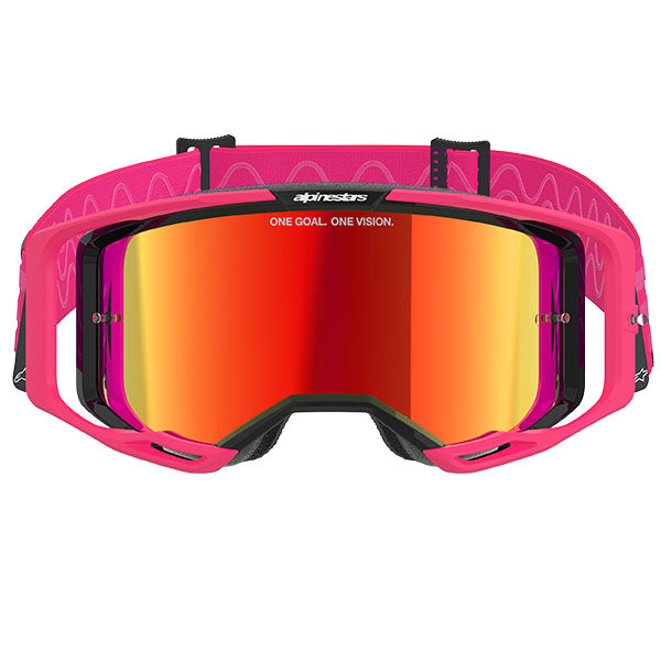 Product image of Alpinestars BTO Sports 0006 5101625 3083 d1 Vision 8 Corp Goggle Pink Mirror Red motocross goggles showing frame design, lens style, and colorway