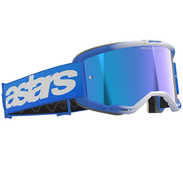 Product image of Alpinestars BTO Sports 0006 5102125 7271 d2 Vision 5 Blaze Goggle Blue Mirror Blue motocross goggles showing frame design, lens style, and colorway
