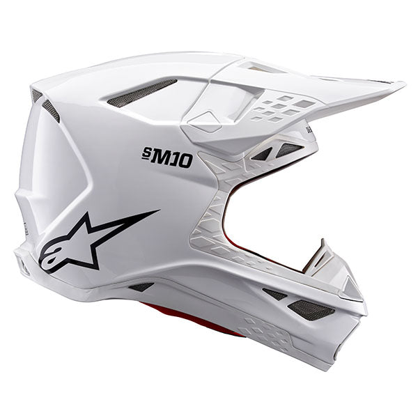 product view, lightweight off‑road motorcycle helmet with ventilation and impact protection