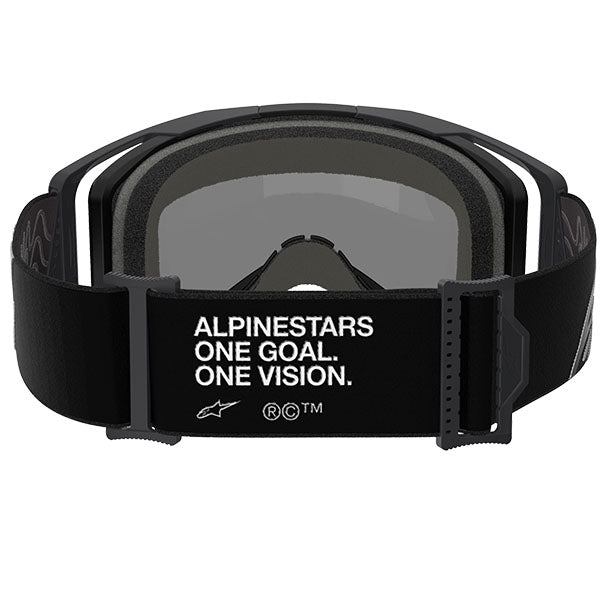 Product image of Alpinestars BTO Sports 5101625 1446 b Vision 8 Corp Goggle Black Mirror Red motocross goggles showing frame design, lens style, and colorway