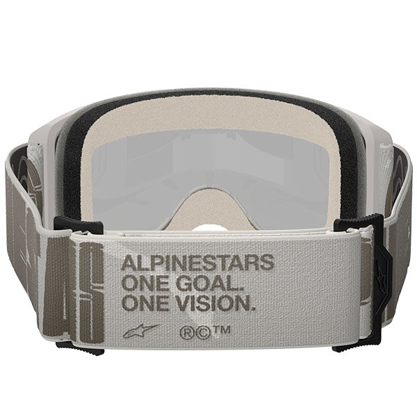 Product image of Alpinestars BTO Sports 5102225 7311 b Vision 5 Hollow Goggle Wind Mirror Gold motocross goggles showing frame design, lens style, and colorway