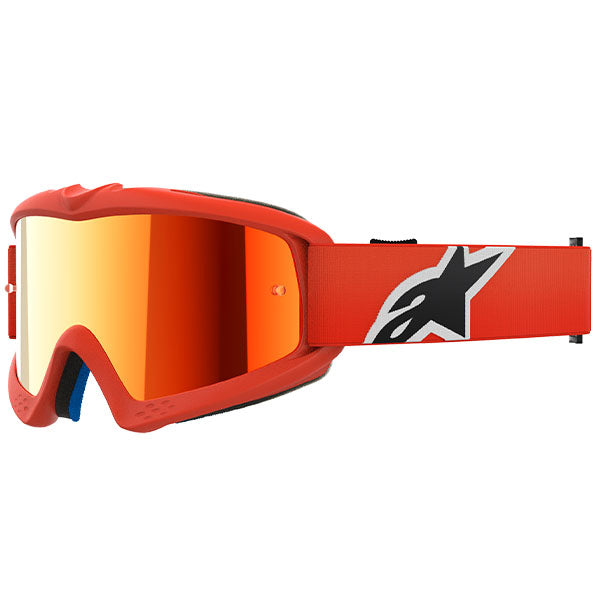 Product image of Alpinestars BTO Sports 5140225 480 f Vision Youth Corp Goggle Orange Mirror Red motocross goggles showing frame design, lens style, and colorway