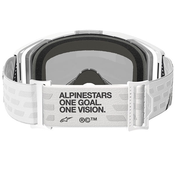 Product image of Alpinestars BTO Sports 5101625 55 b Vision 8 Corp Goggle White Mirror Silver motocross goggles showing frame design, lens style, and colorway
