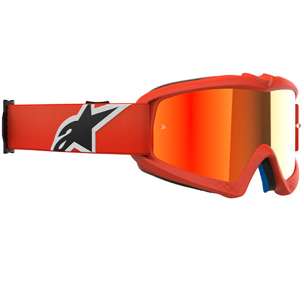 Product image of Alpinestars BTO Sports 5140225 480 d2 Vision Youth Corp Goggle Orange Mirror Red motocross goggles showing frame design, lens style, and colorway