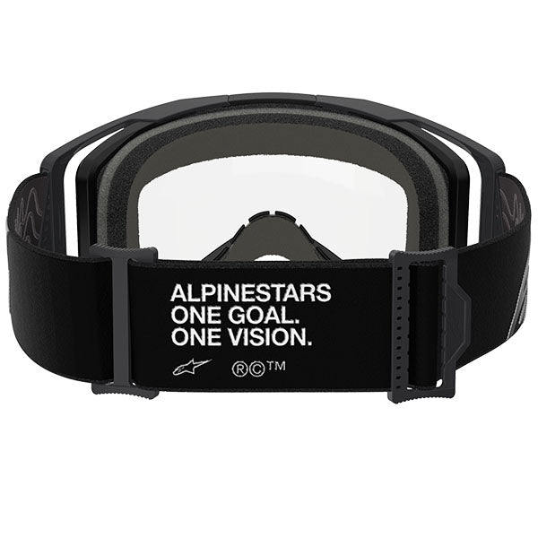 Product image of Alpinestars BTO Sports 5100825 1425 b Vision 8 Corp Goggle Black Clear motocross goggles showing frame design, lens style, and colorway