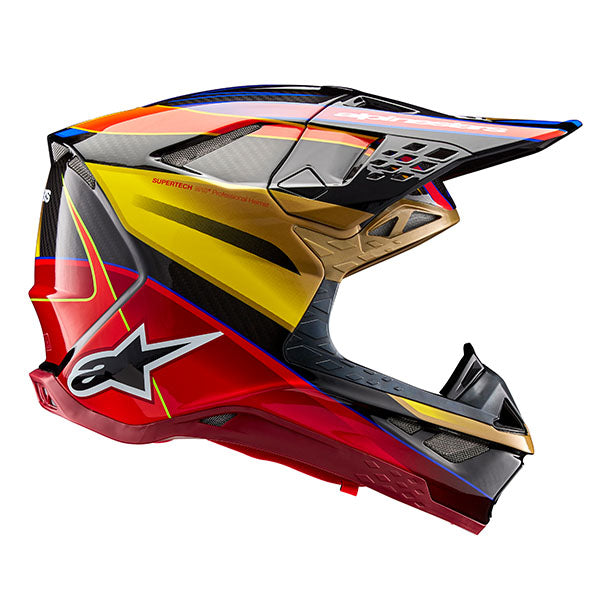 01108602, Alpinestars, Supertech M10 Era Helmet, Gold/Yellow/Rio Red Glossy, Pink/violet/Yellow Fluo Glossy, Blue/Red/Yellow Fluo Glossy, Sizes product photo