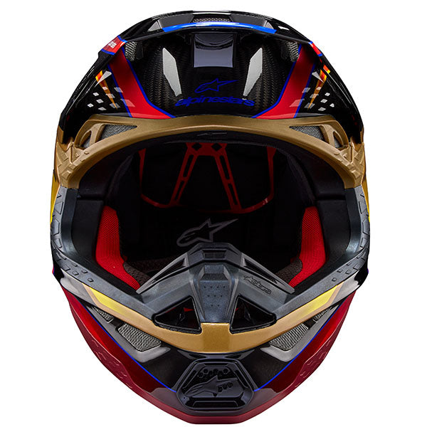 01108605, Alpinestars, Supertech M10 Era Helmet, Gold/Yellow/Rio Red Glossy, Pink/violet/Yellow Fluo Glossy, Blue/Red/Yellow Fluo Glossy, Sizes product photo