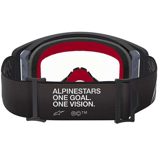 Product image of Alpinestars BTO Sports 0023 5100125 1507 b Supertech Corp Goggle Black Grey Clear motocross goggles showing frame design, lens style, and colorway