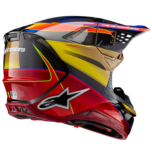 01108606, Alpinestars, Supertech M10 Era Helmet, Gold/Yellow/Rio Red Glossy, Pink/violet/Yellow Fluo Glossy, Blue/Red/Yellow Fluo Glossy, Sizes product photo